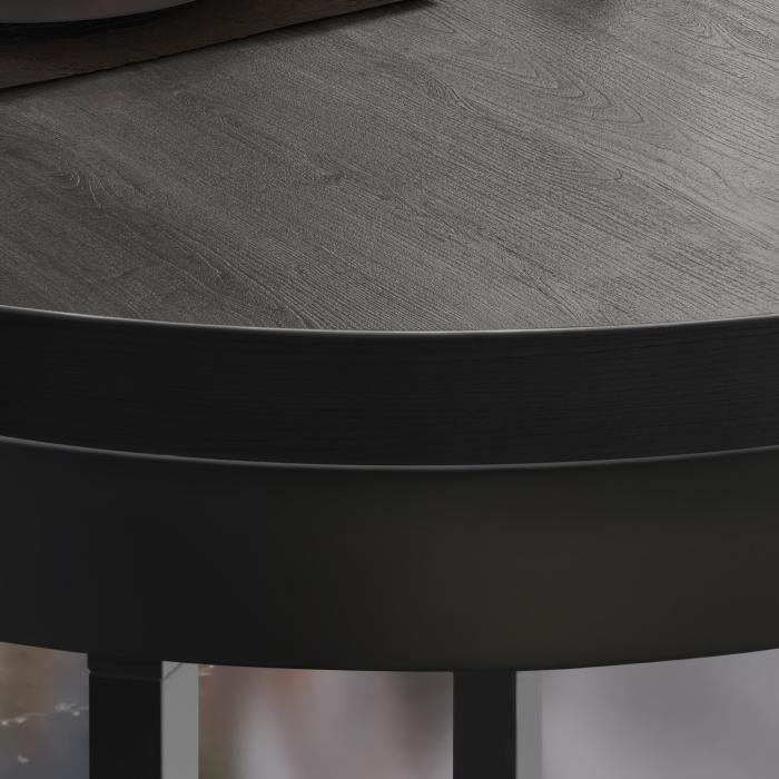 BO | Bistro salongbord | Ø70xH32cm | 25 mm | Wenge/Sort