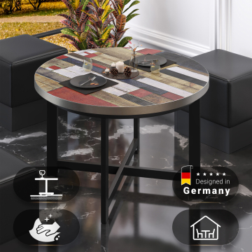 BO | Mesa Bistro | Ø60xH52cm | 25mm | Color Vintage/ Negro