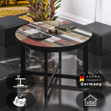 BO | Mesa Bistro | Ø60xH52cm | 25mm | Color Vintage/ Negro