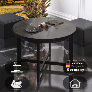 BO | Mesa Bistro | Ø60xH52cm | 25mm | Wenge/ Negro