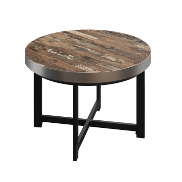 BO | Mesa Bistro | Ø60xH54cm | 50mm | Vintage Viejo/ Negro