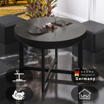 BO | Mesa Bistro | Ø60xH54cm | 50mm | Wenge/ Negro