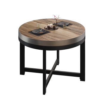 BO | Table Bistro | Ø80xH54cm | 50mm | Sheesham/ Noir