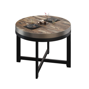 BO | Table Bistro | Ø80xH54cm | 50mm | Vintage Old/ Noir