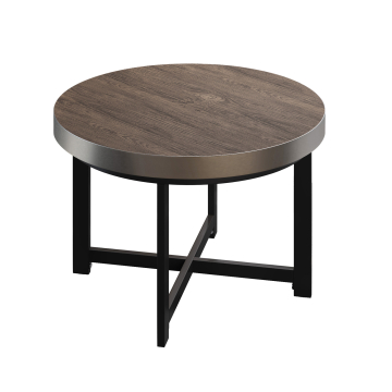 BO | Tavolo da bistrot | Ø60xH54cm | 50mm | Wengé chiaro/nero