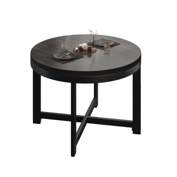 BO | Tavolo da bistrot | Ø70xH52cm | 25mm | Wenge/ Nero