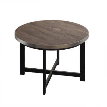 BO | Tavolo da bistrot | Ø80xH52cm | 25mm | Wengé chiaro/nero