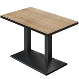 BPA | Bistro Bord | 110 x 60 x 78,5 cm | Rektangulært | Sort kant | Eg / Sort