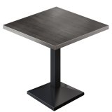 BPA | Bistrotafel | Kwadratisch | Rvs Rand | 70 x 70 x 78,5 cm | Wenge / Zwart