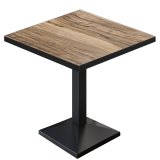 BPA | Bistrotafel | Vierkant | Zwarte rand | 60 x 60 x 78,5 cm | Sheesham / Zwart