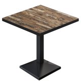 BPA | Bistrotafel | Vierkant | Zwarte rand | 70 x 70 x 78,5 cm | Vintage Old / Zwart