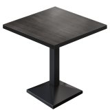 BPA | Bistrotafel | Vierkant | Zwarte rand | 70 x 70 x 78,5 cm | Wenge / Zwart