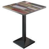 BPA | Bistro Borde | 60 x 60 x 112 cm | Rustfri kant | Kvadratisk | Vintage Farvet / Sort