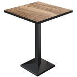 BPA | Bistro Højbord | 60 x 60 x 112 cm | Sort kant | Kvadratisk | Sheesham / Sort