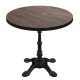BPR | Tavolo Bistro | Ø 60 x 74,5 cm | Rotondo | Bordo Nero | Light Wenge / Nero