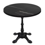 BPR | Bistro Table | ⌀ 60 x 74.5 cm | Round | Black Edge | Black Marble / Black