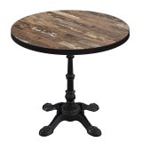 BPR | Bistro Table | Ø 60 x 74.5 cm | Round | Black Edge | Vintage Old / Black