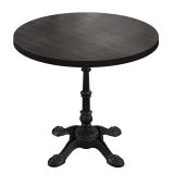 BPR | Tavolo Bistro | Ø 60 x 74,5 cm | Rotondo | Bordo nero | Wenge / Nero