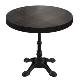 BPR | Bistrobord | Ø 70 x 77 cm | Rund | Svart kant | Wenge / Svart