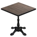 BPR | Bistrotafel | 60 x 60 x 74,5 cm | Vierkant | Zwarte rand | Light Wenge / Zwart
