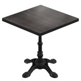 BPR | Bistro Tafel | 60 x 60 x 74,5 cm | Vierkant | Zwarte rand | Wenge / Zwart