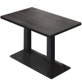 BPY | Bistro Bord | 110 x 60 x 78,5 cm | Kvadratisk | Sort kant | Wenge / Sort