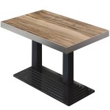 BPY | Bistrobord | 120 x 70 x 81 cm | Kvadratisk | Rustfri kant | Sheesham / Sort