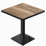 BPY | Bistro Tafel | 60 x 60 x 78,5 cm | Vierkant | Zwarte rand | Sheesham / Zwart