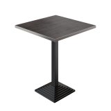 BPY | Bistrotavolo | 80 x 80 x 112 cm | Bordo in acciaio inossidabile | Quadrato | Wenge / Nero