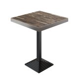 BPY | Bistro Højbord | 70 x 70 x 114 cm | Rustfrit stålrør | Kvadratisk | Vintage Old / Sort