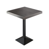 BPY | Bistro Barbord | 70 x 70 x 114 cm | Rustfrit stål kant | Kvadratisk | Wenge / Sort