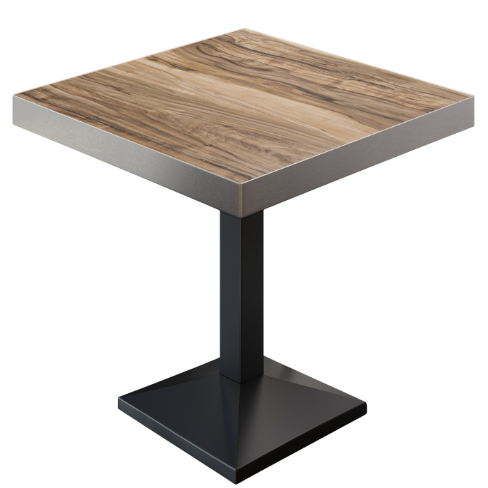 BPA | Bistro Table | Square | 80 x 80 x 81 cm | Sheesham / Black