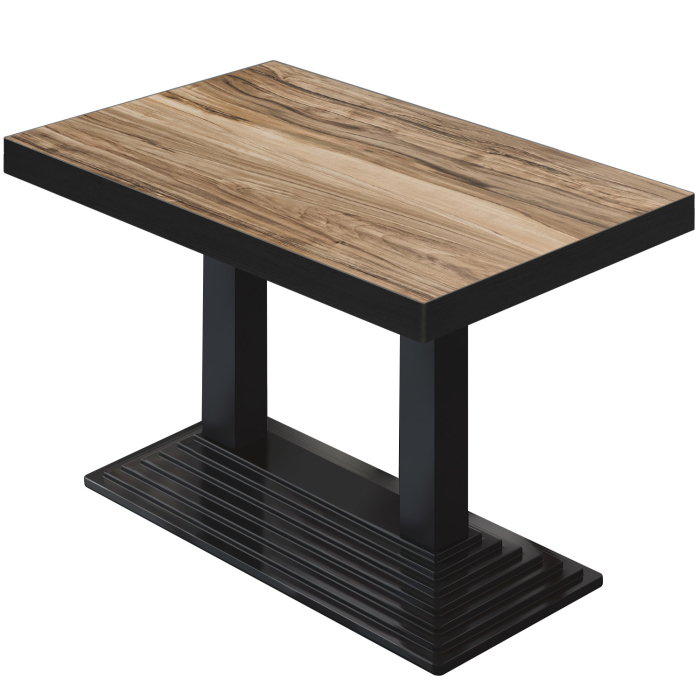 BPY | Stół Bistro | 110 x 60 x 81 cm | Kwadratowy | Sheesham / Czarny