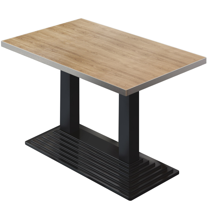 BPY | Mesa bistro | 120 x 70 x 78,5 cm | Cuadrada | Roble / Negro