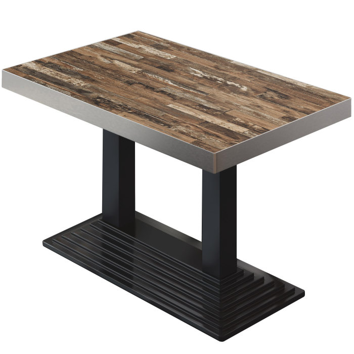 BPY | Bistro Table | 130 x 80 x 81 cm | Square | Vintage Old / Black