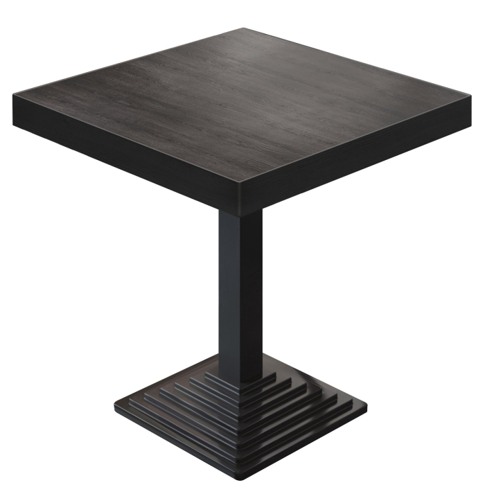 BPY | Bistrotafel | 60 x 60 x 81 cm | Vierkant | Wengé / Zwart