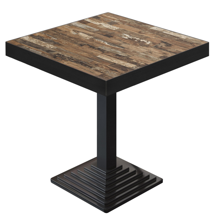 BPY | Bistrobord | 70 x 70 x 81 cm | Firkantet | Vintage gammel / svart