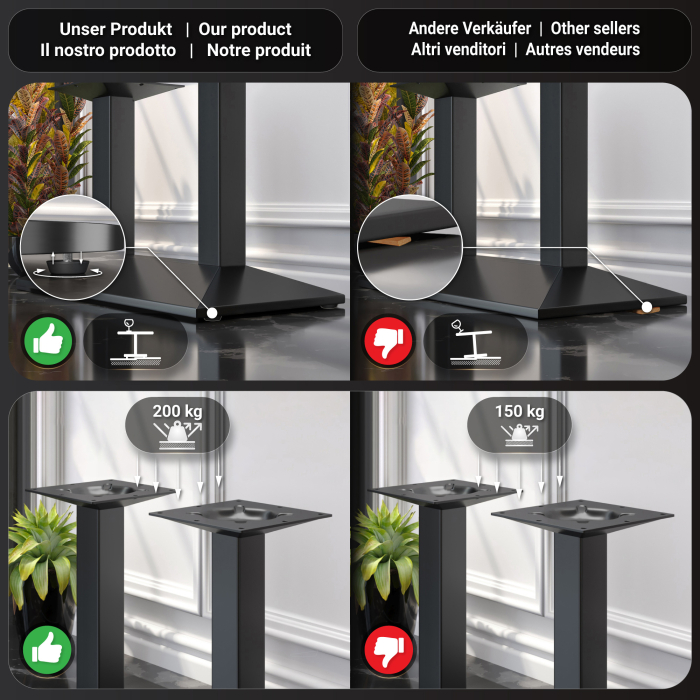 BPA | Bistro Table | 130 x 80 x 78.5 cm | Rectangular | Black Marble/ Black BPA | Bistro Table | 130 x 80 x 78.5 cm | Rectangular | Black Marble/ Black