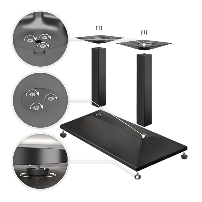 BPA | Bistro Table | 130 x 80 x 78.5 cm | Rectangular | Black Marble/ Black BPA | Bistro Table | 130 x 80 x 78.5 cm | Rectangular | Black Marble/ Black