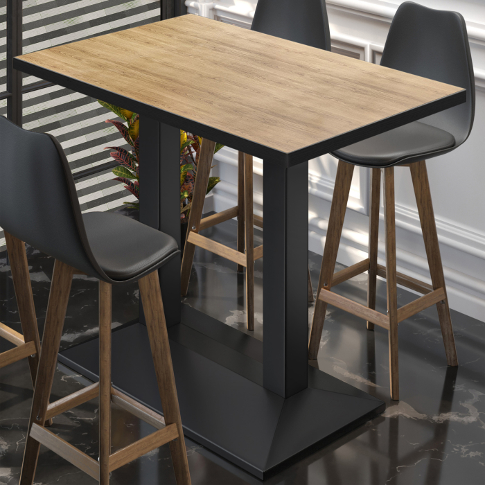BPA | Bistro Ståbord | 110 x 60 x 112 cm | Svart kant | Rektangulær | Eik / Svart BPA | Bistro Ståbord | 110 x 60 x 112 cm | Svart kant | Rektangulær | Eik / Svart