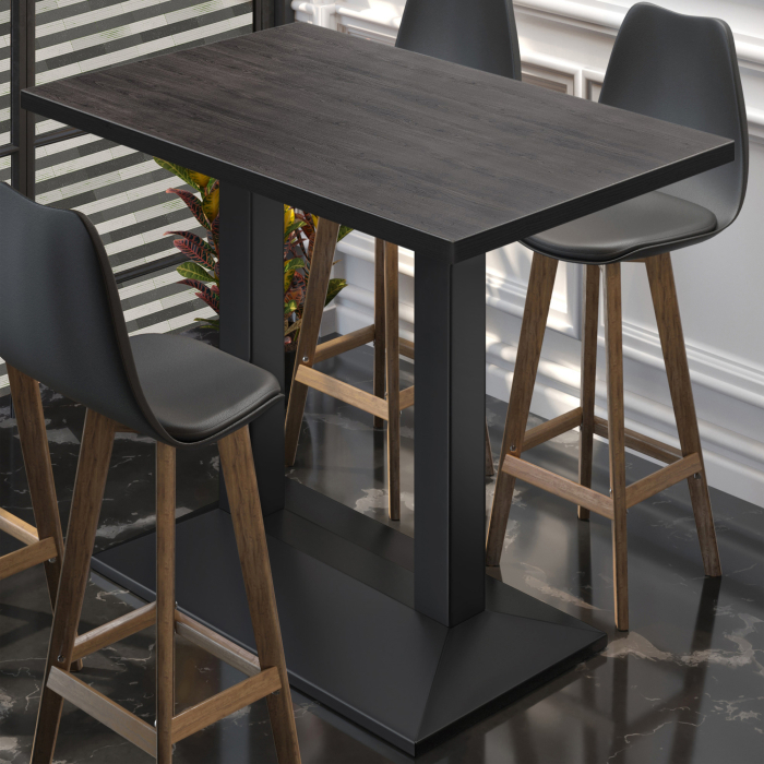 BPA | Bistro Stehtisch | 110 x 60 x 112 cm | Svart kant | Firkantet | Wenge / Svart BPA | Bistro Stehtisch | 110 x 60 x 112 cm | Svart kant | Firkantet | Wenge / Svart