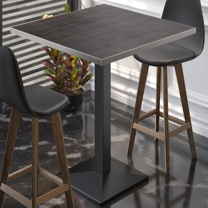 BPA | Bistro Stehtisch | 70 x 70 x 112 cm | Rustfritt stål kant | Firkantet | Wenge / Svart BPA | Bistro Stehtisch | 70 x 70 x 112 cm | Rustfritt stål kant | Firkantet | Wenge / Svart