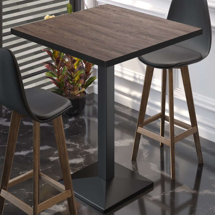BPA | Bistro Høyt bord | 70 x 70 x 112 cm | Svart kant | Firkantet | Lys Wenge / Svart BPA | Bistro Høyt bord | 70 x 70 x 112 cm | Svart kant | Firkantet | Lys Wenge / Svart
