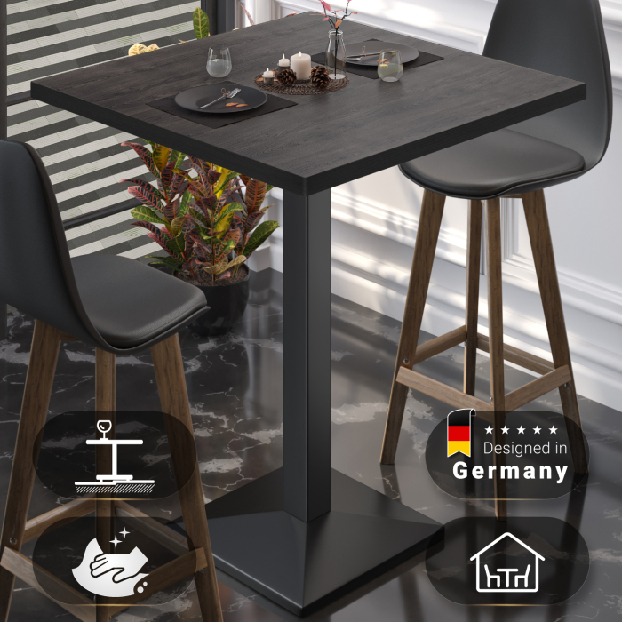 BPA | Bistro Steke bord | 60 x 60 x 112 cm | Svart kant | Firkantet | Wenge / Svart BPA | Bistro Steke bord | 60 x 60 x 112 cm | Svart kant | Firkantet | Wenge / Svart
