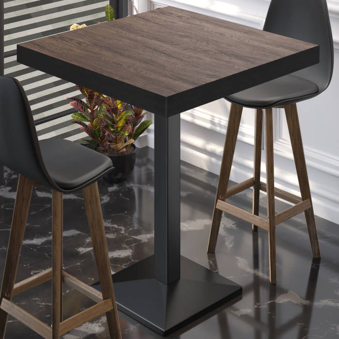 BPA | Bistro Stehtisch | 70 x 70 x 114 cm | Svart kant | Firkantet | Lys Wenge / Svart BPA | Bistro Stehtisch | 70 x 70 x 114 cm | Svart kant | Firkantet | Lys Wenge / Svart