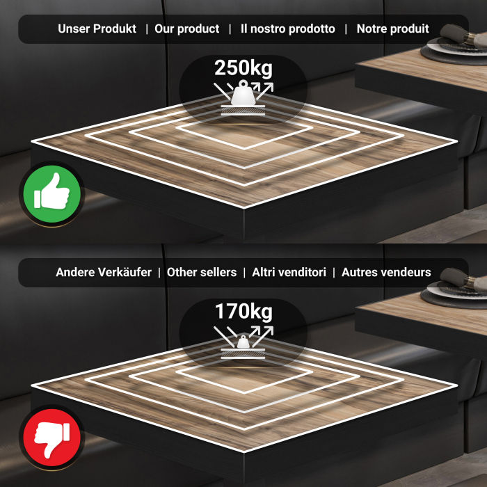 BPA | Bistro Ståbord | 70 x 70 x 114 cm | Svart kant | Kvadratisk | Sheesham / Svart BPA | Bistro Ståbord | 70 x 70 x 114 cm | Svart kant | Kvadratisk | Sheesham / Svart