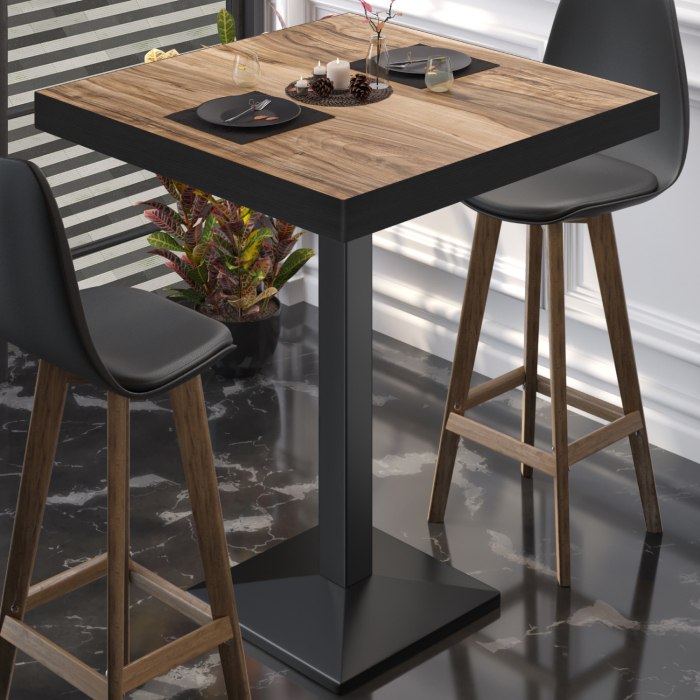 BPA | Bistro Ståbord | 70 x 70 x 114 cm | Svart kant | Kvadratisk | Sheesham / Svart BPA | Bistro Ståbord | 70 x 70 x 114 cm | Svart kant | Kvadratisk | Sheesham / Svart