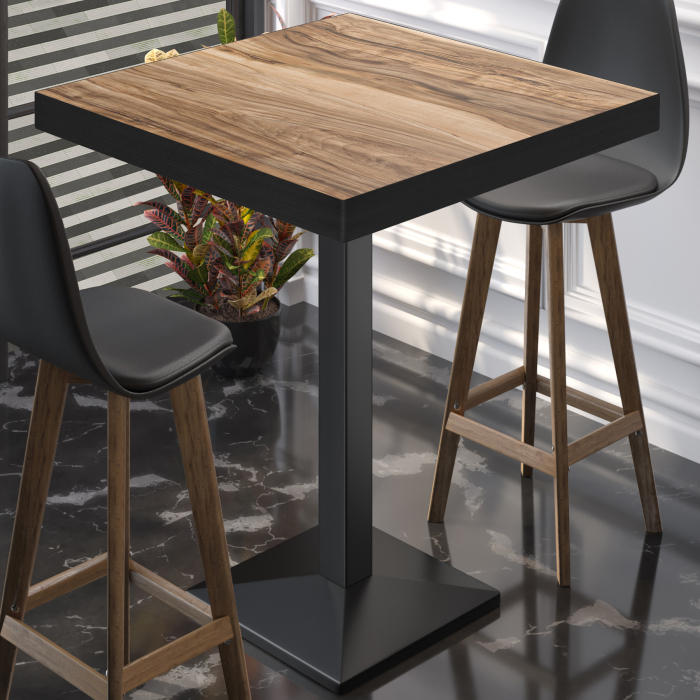 BPA | Bistro Ståbord | 70 x 70 x 114 cm | Svart kant | Kvadratisk | Sheesham / Svart BPA | Bistro Ståbord | 70 x 70 x 114 cm | Svart kant | Kvadratisk | Sheesham / Svart