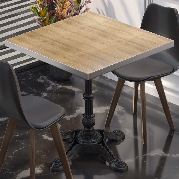 BPR | Bistrobord | 70 x 70 x 74,5 cm | Firkantet | Eik / Sort BPR | Bistrobord | 70 x 70 x 74,5 cm | Firkantet | Eik / Sort