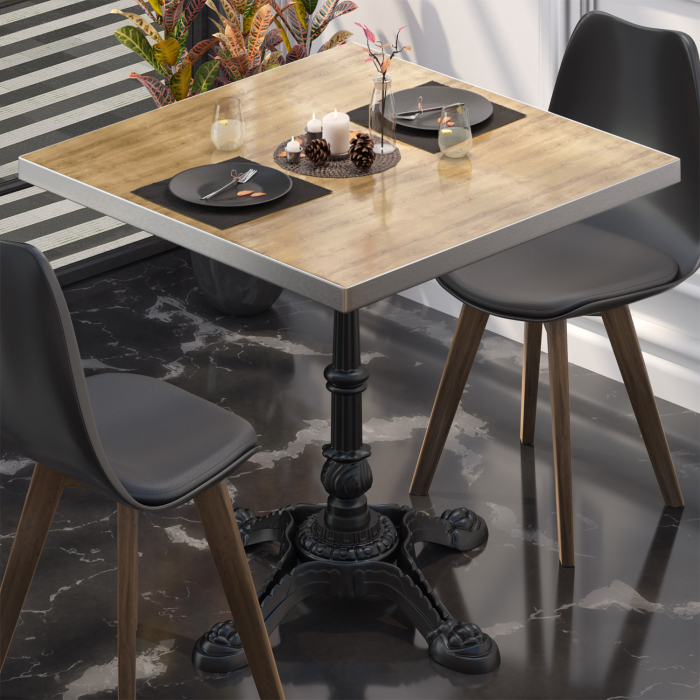 BPR | Bistrobord | 70 x 70 x 74,5 cm | Firkantet | Eik / Sort BPR | Bistrobord | 70 x 70 x 74,5 cm | Firkantet | Eik / Sort